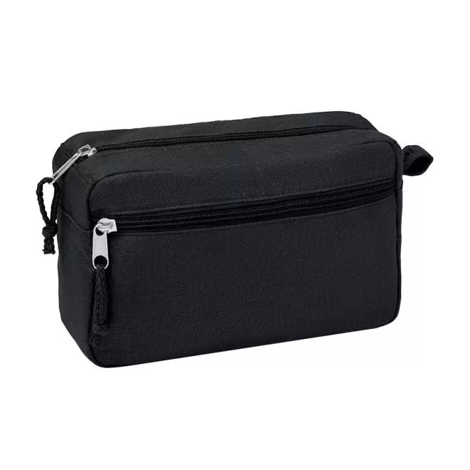 TROUSSE DE TOILETTE PUBLICITAIRE EN CHANVRE 'JEANNETTE' - noir