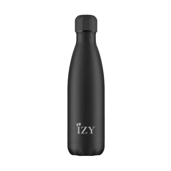 BOUTEILLE ISOTHERME 500ML PERSONNALISEE 'IZYO FULL' - noir