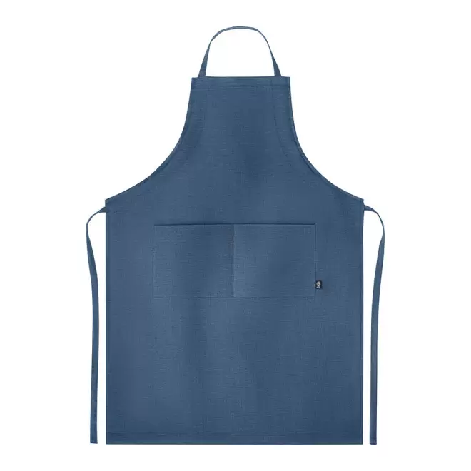 TABLIER PERSONNALISÉ EN CHANVRE 'COCADA' - bleu