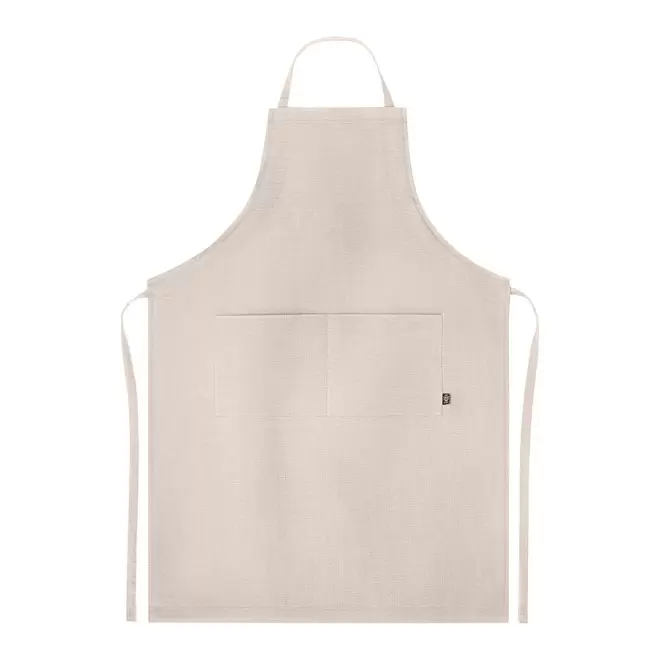 TABLIER PERSONNALISÉ EN CHANVRE 'COCADA' - beige