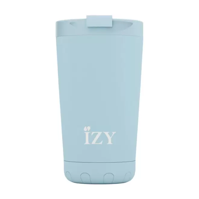 MUG ISOTHERME 350ML PERSONNALISE 'IZYO FULL' - bleu pâle