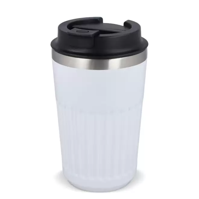 MUG PERSONNALISABLE ISOTHERME CANNELE 400ML 'CANNI' - blanc