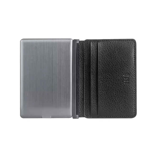 PORTE-CARTES PERSONNALISÉ AVEC POWERBANK 3 000 MAH XOOPAR® 'INE' - noir