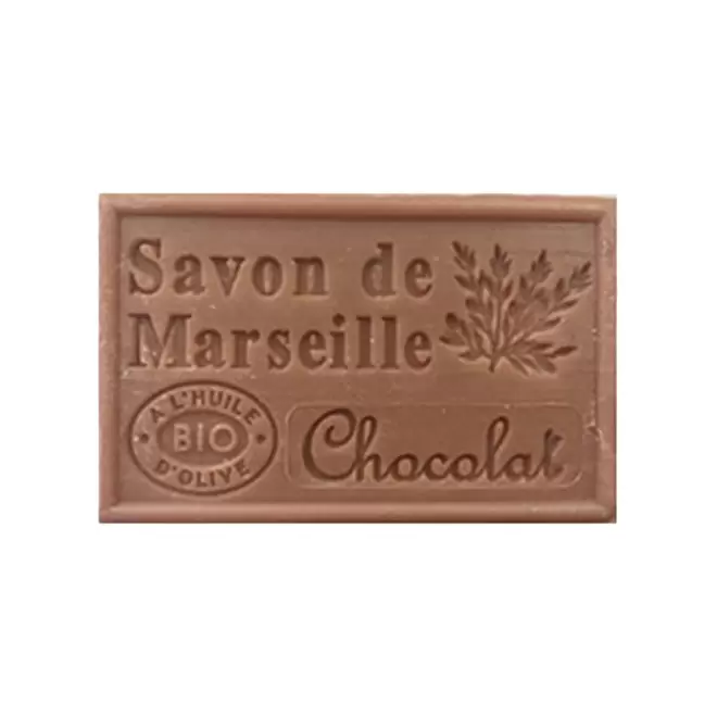 SAVON DE MARSEILLE PERSONNALISE 125GR 'OLIVIA' - chocolat