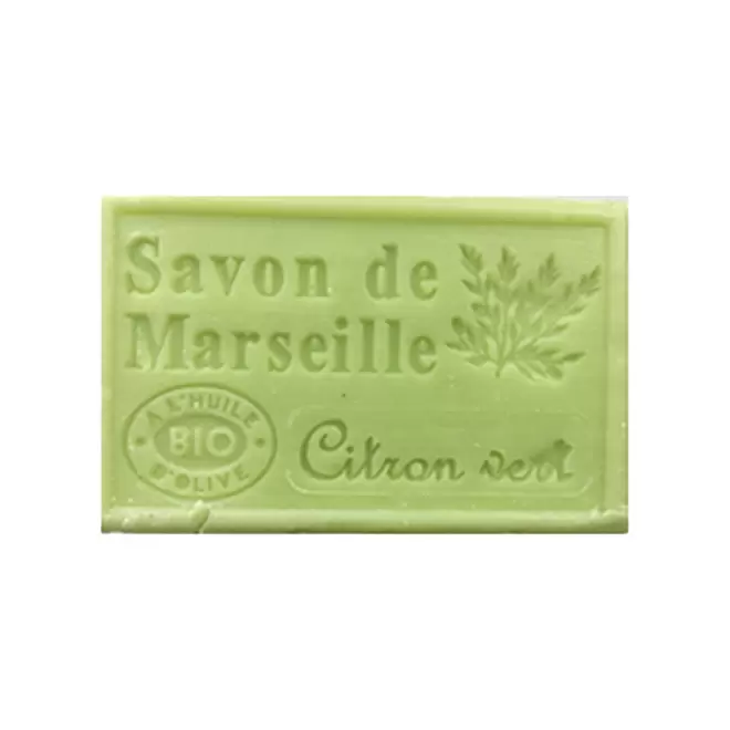 SAVON DE MARSEILLE PERSONNALISE 125GR 'OLIVIA' - citron vert