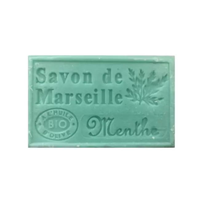 SAVON DE MARSEILLE PERSONNALISE 125GR 'OLIVIA' - menthe