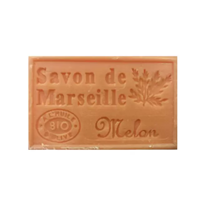 SAVON DE MARSEILLE PERSONNALISE 125GR 'OLIVIA' - melon