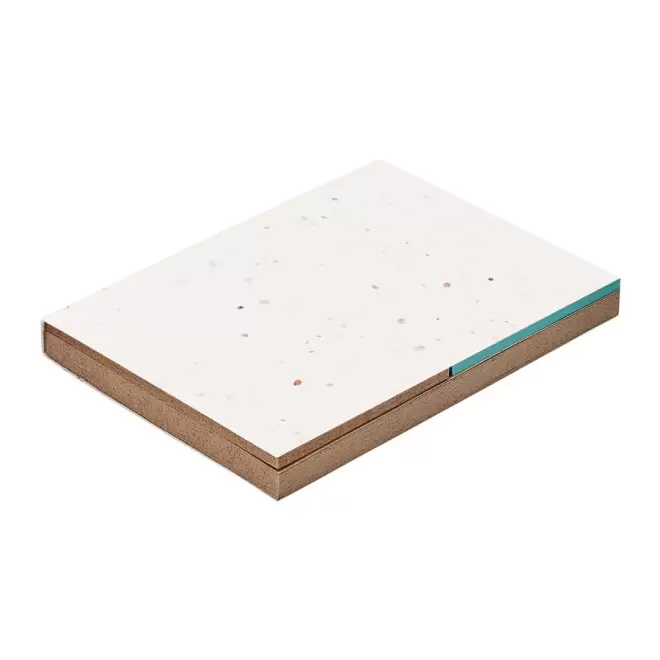 BLOC-NOTES ET MARQUE PAGES PERSONNALISE 'GRAINUS' - blanc