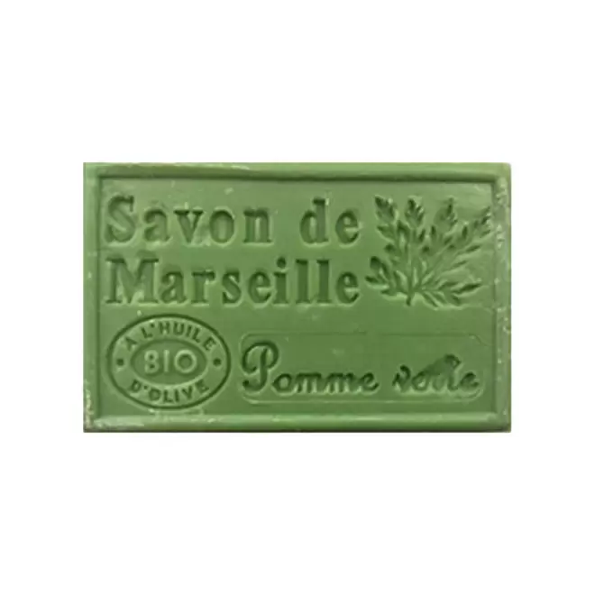 SAVON DE MARSEILLE PERSONNALISE 125GR 'OLIVIA' - pomme verte