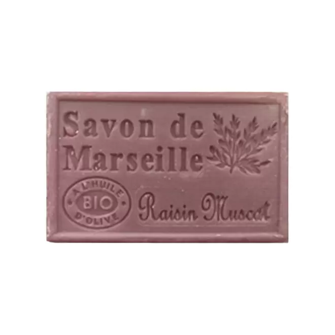 SAVON DE MARSEILLE PERSONNALISE 125GR 'OLIVIA' - raisin muscat