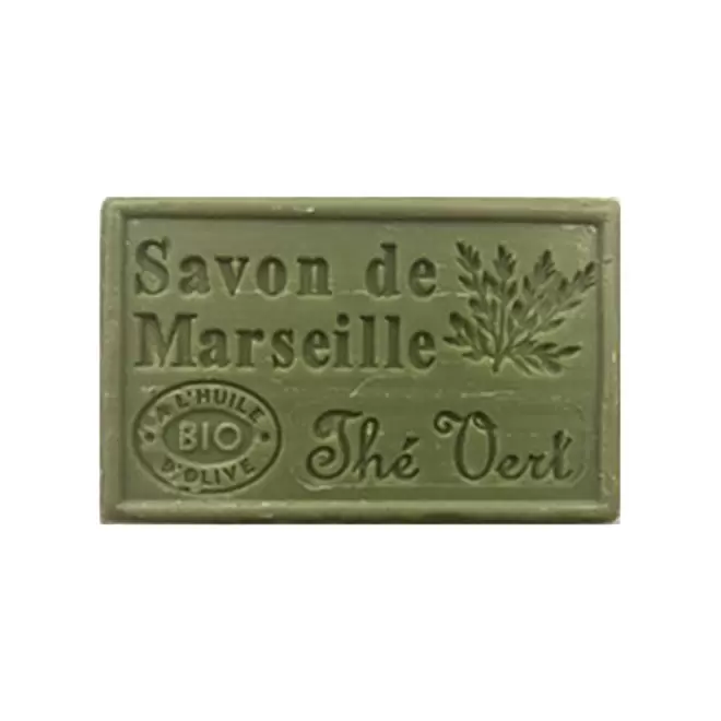 SAVON DE MARSEILLE PERSONNALISE 125GR 'OLIVIA' - thé vert