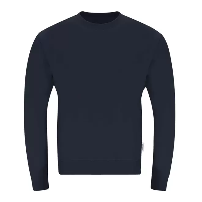 SWEAT COL ROND PERSONNALISABLE 'MORALIE BIO' - bleu marine