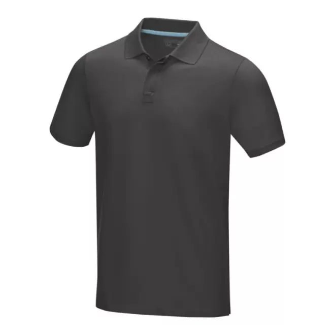 POLO PUBLICITAIRE HOMME COTON BIO 220 GR/M² 'ASKJA' - gris
