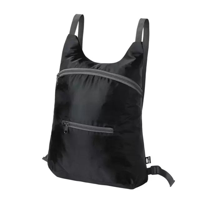 SAC A DOS PLIABLE RPET PERSONNALISABLE 'SIGNO RPET' - noir