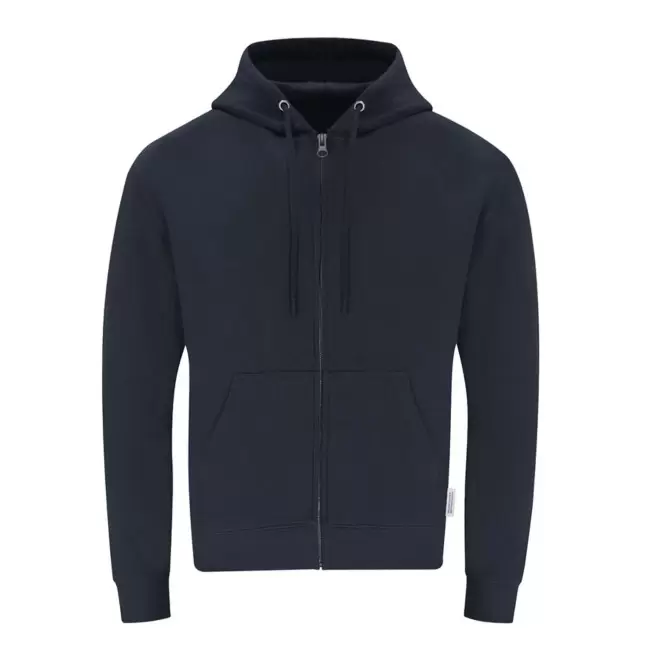 SWEAT ZIPPE PERSONNALISABLE 'MORALIE BIO' - bleu marine
