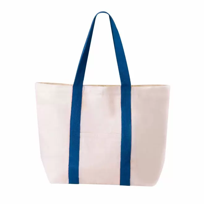 SAC COTON PERSONNALISABLE BICOULEUR 'ARIATI' - bleu marine