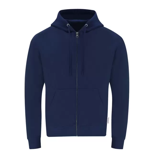 SWEAT ZIPPE PERSONNALISABLE 'MORALIE BIO' - bleu nuit