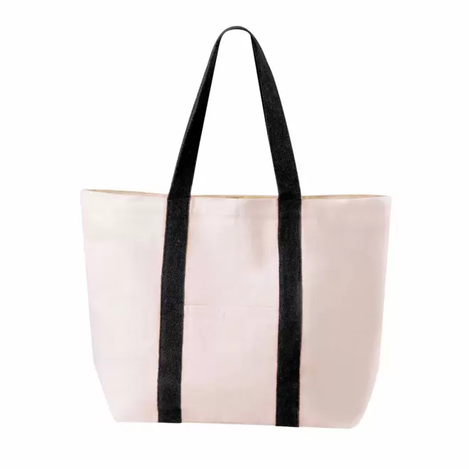 SAC COTON PERSONNALISABLE BICOULEUR 'ARIATI' - noir