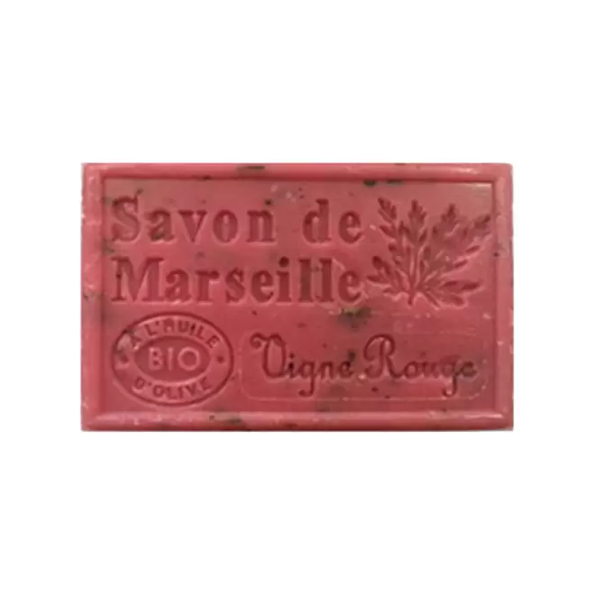 SAVON DE MARSEILLE PERSONNALISE 125GR 'OLIVIA' - vigne rouge