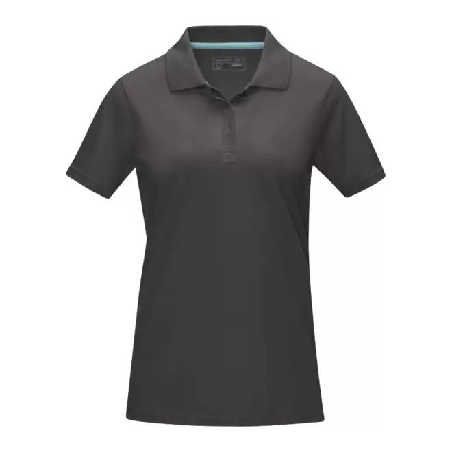 POLO PUBLICITAIRE FEMME COTON BIO 220 GR/M² 'ASKJA' - gris