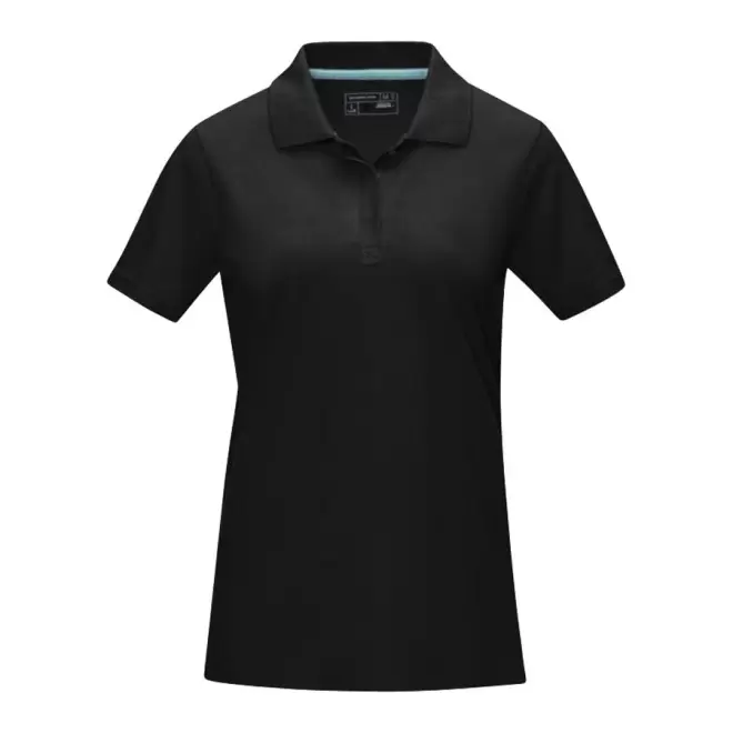 POLO PUBLICITAIRE FEMME COTON BIO 220 GR/M² 'ASKJA' - noir