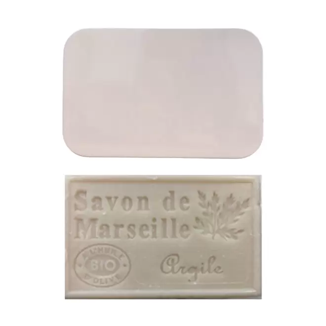 SET PERSONNALISABLE SAVON ET BOITE METAL 'OLIVIA BOITE' - argile
