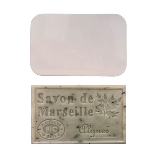 SET PERSONNALISABLE SAVON ET BOITE METAL 'OLIVIA BOITE' - algue