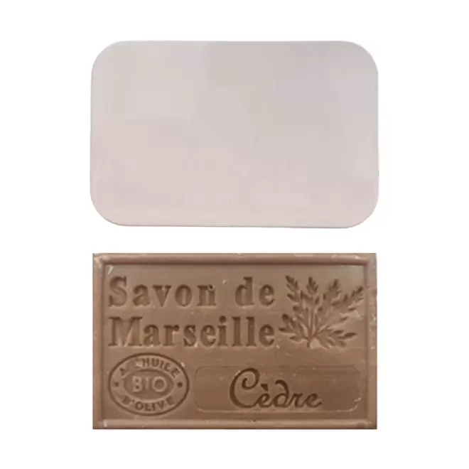 SET PERSONNALISABLE SAVON ET BOITE METAL 'OLIVIA BOITE' - cèdre