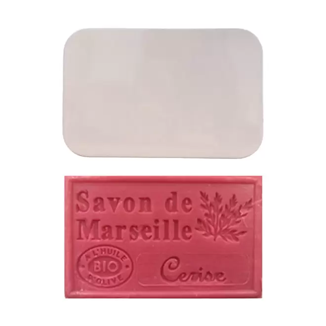 SET PERSONNALISABLE SAVON ET BOITE METAL 'OLIVIA BOITE' - cerise