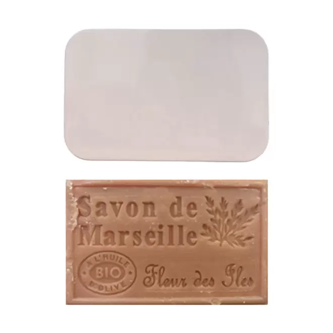 SET PERSONNALISABLE SAVON ET BOITE METAL 'OLIVIA BOITE' - fleurs des îles