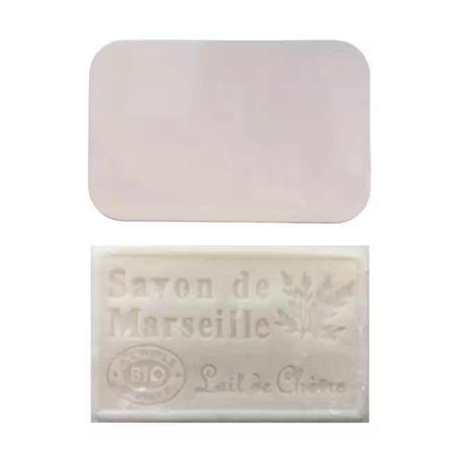 SET PERSONNALISABLE SAVON ET BOITE METAL 'OLIVIA BOITE' - lait de chèvre