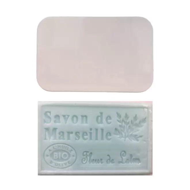SET PERSONNALISABLE SAVON ET BOITE METAL 'OLIVIA BOITE' - fleur de lotus