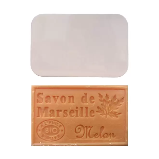 SET PERSONNALISABLE SAVON ET BOITE METAL 'OLIVIA BOITE' - melon
