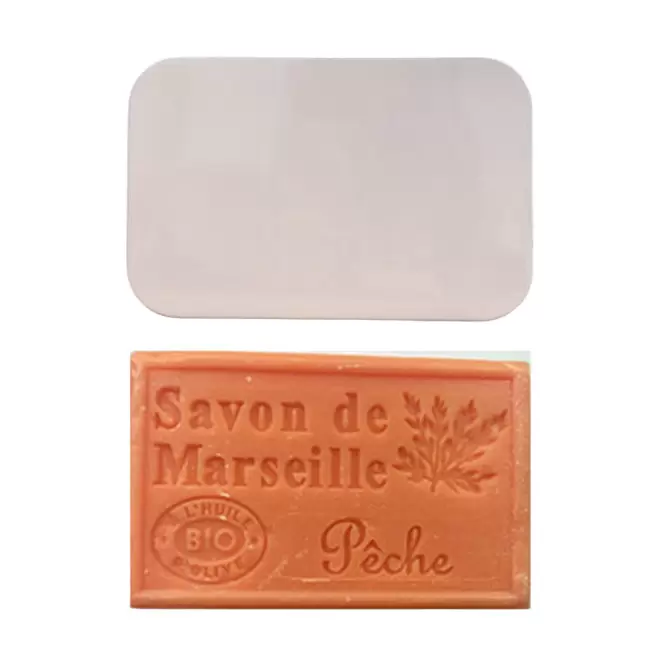 SET PERSONNALISABLE SAVON ET BOITE METAL 'OLIVIA BOITE' - pêche