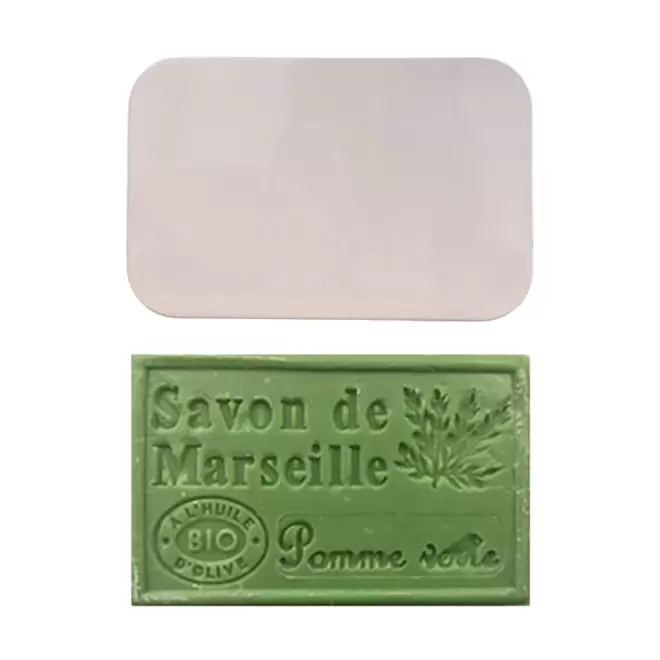 SET PERSONNALISABLE SAVON ET BOITE METAL 'OLIVIA BOITE' - pomme verte