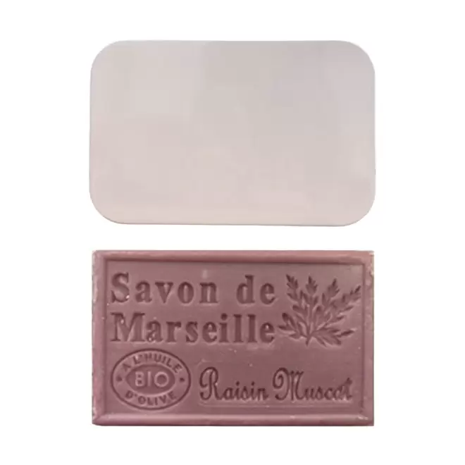 SET PERSONNALISABLE SAVON ET BOITE METAL 'OLIVIA BOITE' - raisin muscat