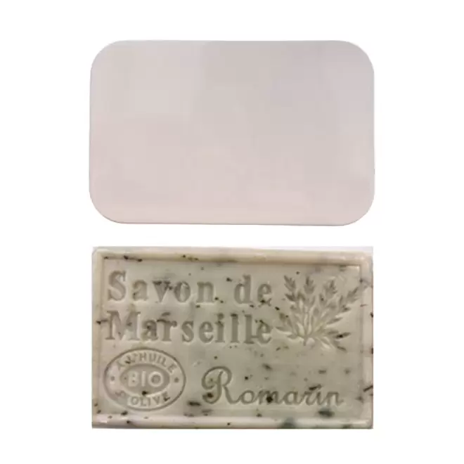 SET PERSONNALISABLE SAVON ET BOITE METAL 'OLIVIA BOITE' - romarin