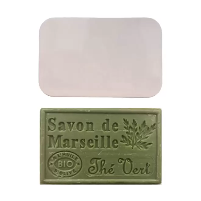 SET PERSONNALISABLE SAVON ET BOITE METAL 'OLIVIA BOITE' - Thé vert 