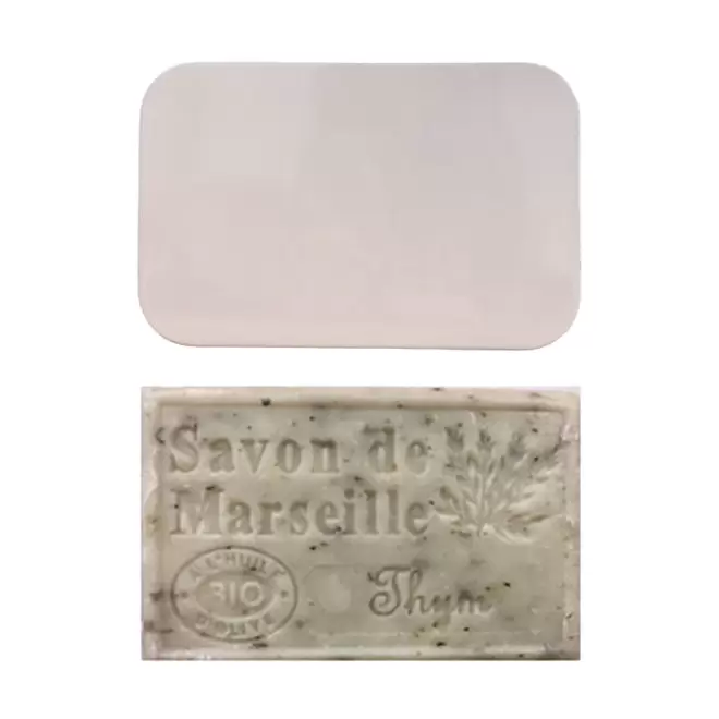 SET PERSONNALISABLE SAVON ET BOITE METAL 'OLIVIA BOITE' - thym