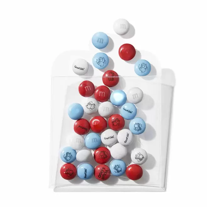 ENVELOPPE 28G DE M&M'S® PERSONNALISABLES - transparent