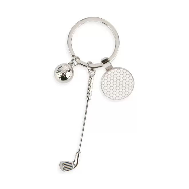 PORTE-CLES PERSONNALISE 'METAGOLF' - argenté