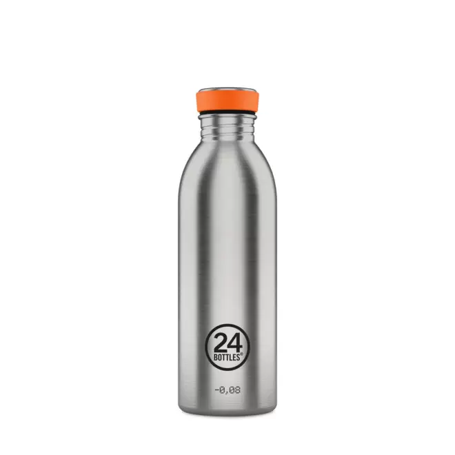 BOUTEILLE PERSONNALISEE EN INOX 500ML 'URBAN 24 BOTTLES' - acier brossé