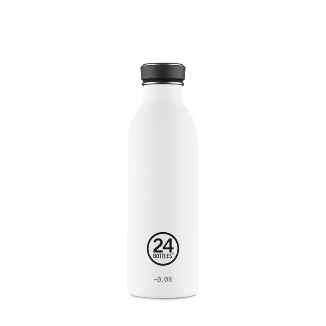 BOUTEILLE PERSONNALISEE EN INOX 500ML 'URBAN 24 BOTTLES' - blanc