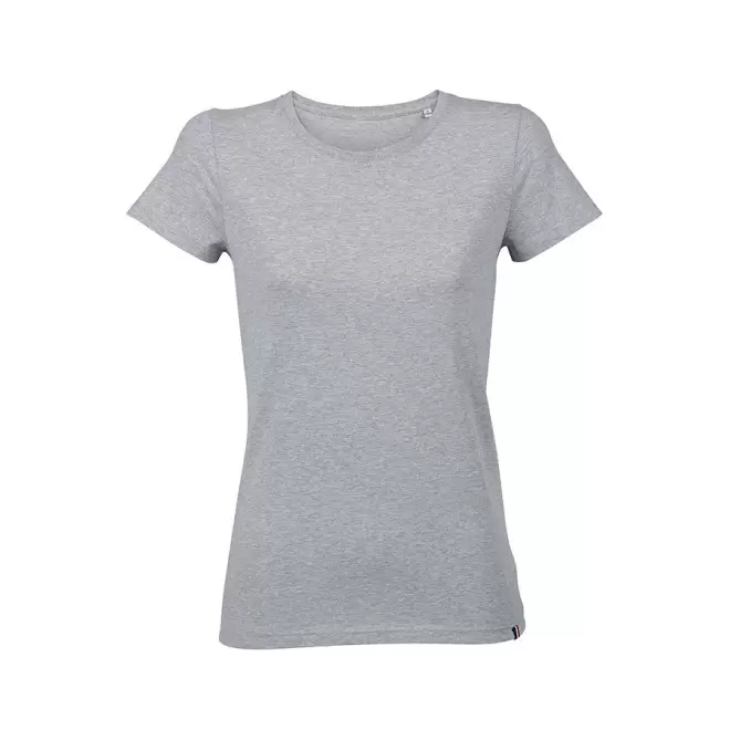 TEE-SHIRT PUBLICITAIRE COULEUR FEMME ATF® 'LOLA' - gris chiné