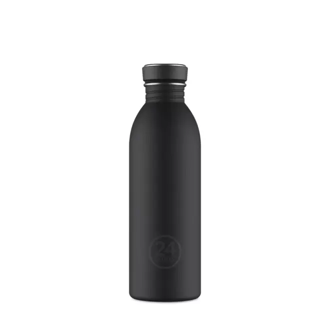 BOUTEILLE PERSONNALISEE EN INOX 500ML 'URBAN 24 BOTTLES' - noir mat