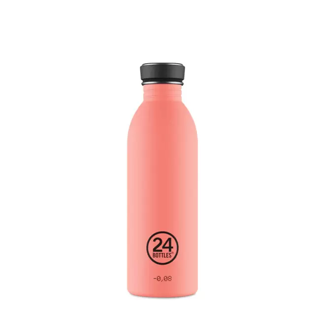 BOUTEILLE PERSONNALISEE EN INOX 500ML 'URBAN 24 BOTTLES' - rose saumon