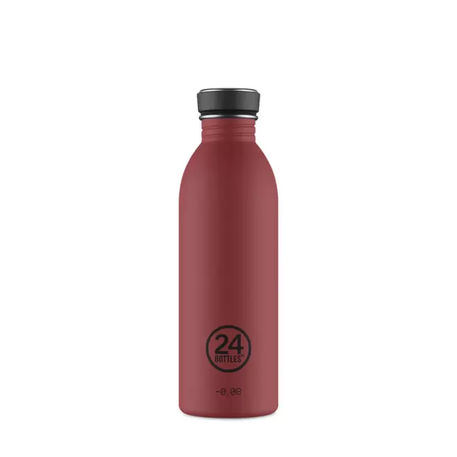 BOUTEILLE PERSONNALISEE EN INOX 500ML 'URBAN 24 BOTTLES' - bordeaux