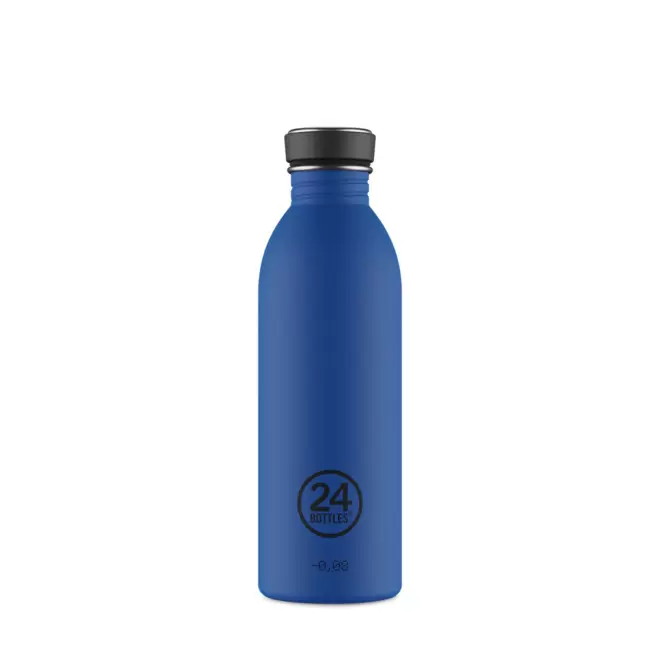 BOUTEILLE PERSONNALISEE EN INOX 500ML 'URBAN 24 BOTTLES' - bleu royal