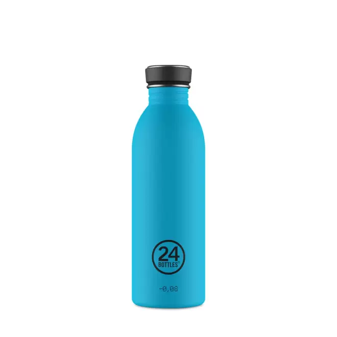 BOUTEILLE PERSONNALISEE EN INOX 500ML 'URBAN 24 BOTTLES' - bleu atoll