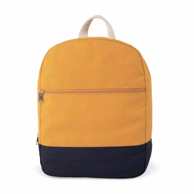 SAC A DOS EN COTON PERSONNALISABLE 'KESHA' - orange/marine